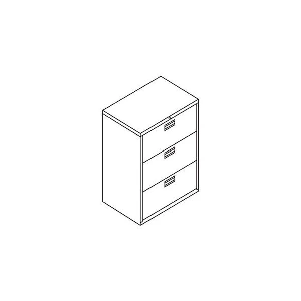 HON 600 Series Three-Drawer Lateral File, Letter/Legal/A4, 30w X 18d, Charcoal 2 HON 600 Series Three-Drawer Lateral File, Letter/Legal/A4, 30w X 18d, Charcoal - Image 2