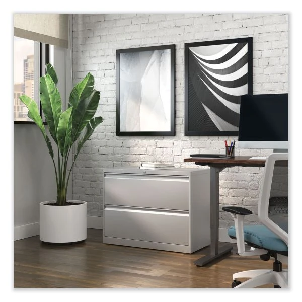 Alera Lateral File, 2 Legal/Letter-Size File Drawers, Light Gray, 36" X 18.63" X 28" 5 Alera Lateral File, 2 Legal/Letter-Size File Drawers, Light Gray, 36" X 18.63" X 28" - Image 5