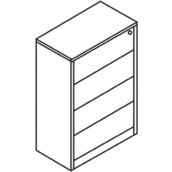 HON 10500 Series Lateral File, 4 Legal/Letter-Size File Drawers, Mahogany, 36" X 20" X 59.13" 2 HON 10500 Series Lateral File, 4 Legal/Letter-Size File Drawers, Mahogany, 36" X 20" X 59.13" - Image 2