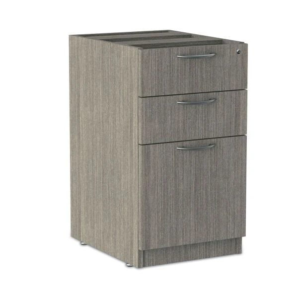 Alera Valencia Series Full Pedestal File, Left/Right, 3-Drawers: Box/Box/File, Legal/Letter, Gray, 15.63" X 20.5" X 28.5" 2 Alera Valencia Series Full Pedestal File, Left/Right, 3-Drawers: Box/Box/File, Legal/Letter, Gray, 15.63" X 20.5" X 28.5" - Image 2