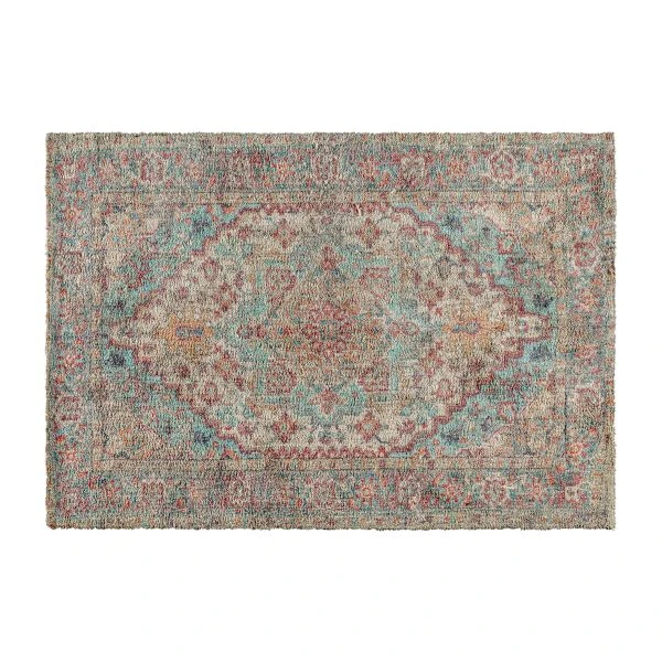 Katherine Distressed Vintage Medallion Area Rug - 5' X 7' - Blue Multi Polyester 2 Katherine Distressed Vintage Medallion Area Rug - 5' X 7' - Blue Multi Polyester - Image 2