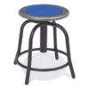 NPS 6800 Series Height Adj Metal Seat Stool, Supports 300 Lb, 18"-24" Seat Ht, Persian Blue Seat/Black Base,Ships In 1-3 Bus Days
