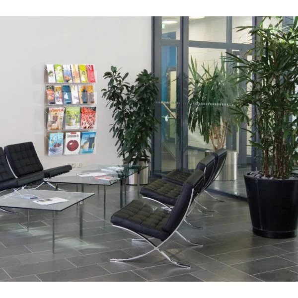 Safco Reveal Clear Literature Displays, 18 Compartments, 30w X 2d X 45h, Clear 5 Safco Reveal Clear Literature Displays, 18 Compartments, 30w X 2d X 45h, Clear - Image 5