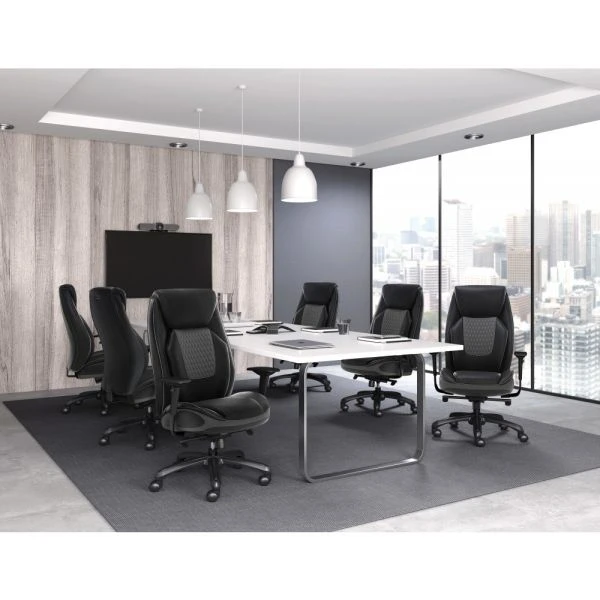 Shaquille O'Neal Nereus Ergonomic Bonded Leather High-Back Executive Chair, Black 6 Shaquille O'Neal Nereus Ergonomic Bonded Leather High-Back Executive Chair, Black - Image 6